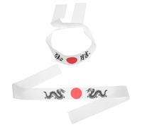 ibasenice 2 Stück Ninja Stirnband aus Polyester Weiches Sportstirnband für Karate und Japanische Kochkunst Minimalistischer Stil Vielseitig für Karatekostüme und Küchenchefs