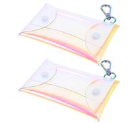 ibasenice 2 Stück Pack Kleiner Münzbeutel Klein aus Transparentem Material mit Reißverschluss für Schlüssel Karten und Kopfhörer Tragbare Geldbörse für Reise Büro und Alltag