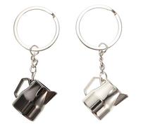 ibasenice 2 Stück pack Schlüsselanhänger aus Zinklegierung Kompakt und Langlebig Dekorativer Kaffeeserie Anhänger Taschen und Schlüsselzubehör für Männer und Frauen