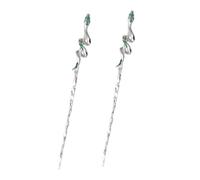 ibasenice 2 Stück Retro Schlangen Haarnadeln aus Zinklegierung mit Strass Eleganter Haarschmuck für Mädchen und Frauen für Hochzeiten und Festliche Anlässe