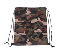 ibasenice 2 Stück Rucksack mit Kordelzug aus Polyester mit Großem Fassungsvermögen und Praktischem Design für Wanderungen und Kurze Ausflüge im Camouflage Stil