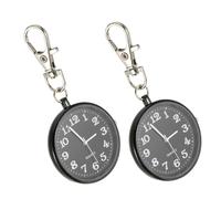 ibasenice 2 Stück Taschenuhren Schlüsselanhänger Unisex Große Ziffern Quartz Hängeuhren Mit Clip Für Krankenschwestern Und Studenten