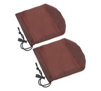 ibasenice 2 Stück Wasserfeste Regenponcho Aufbewahrungstaschen mit Kordelzug Regenmantel Reisebeutel in Kaffee Wetterfester Organizer für Outdoor Wandern Camping Radfahren