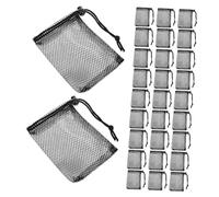 ibasenice 30 Stück Multifunktionale Mesh Beutel mit Kordelzug Atmungsaktive Leichte Aufbewahrungstaschen für Sport Reisen Camping Kleine Netzbeutel Vielseitig Einsetzbar Platzsparend