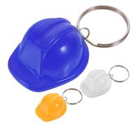 ibasenice 3stücke Helm schlüsselanhänger aus Metall Mini helm anhänger für Taschen Rucksäcke und Schlüssel Bunte Sicherheitshelm dekoration für Bau party geschenke Robust und Langlebig