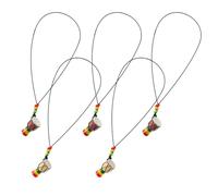 ibasenice 5 Stück Teiliges Afrikanischer Mini handtrommel Anhänger Halskette aus Langlebigem Holz Einzigartiger Schmuckanhänger für Damen und Dekoratives Accessoire Farblich Gemischt