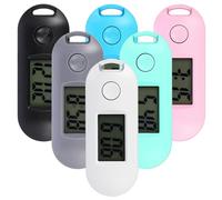 ibasenice 6 Stück Packung Digitale Taschen Uhr mit LCD Glas, Leise Grün | ABS Gehäuse, Clip On Design und Schlüsselanhänger Loch, für Reisen und Schulanfang Deko