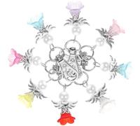 ibasenice 8stücke Schutzengel Schlüsselanhänger Set Bunte Anhänger für Hochzeit Gastgeschenke DIY Schmuck Basteln Weihnachtsdeko und Schlüsselhalter Mädchen Geschenk Zufällige Farbe