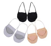 ibasenice Anti Rutsch Unsichtbare Damen Low Cut Socken 3 Paar Zehenlose Füßlinge mit Elastischem Bund für High Heels Pumps und Slingback Atmungsaktive Sommer Kurzsocken