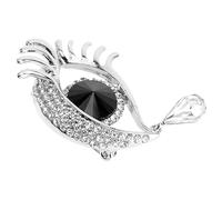 ibasenice Augenförmige Brosche Damen Corsage aus Metall Silberfarben Modisches Brustpin Schmuck für Kleidung Taschen und Schals bei Feier und Alltag