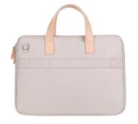 ibasenice Business Notebook Schultertasche aus Oxford Gewebe mit Stoßdämpfender und Verschleißfester Funktion Abnehmbarem Schultergurt für Büro und Freizeit Beige Modisch und Schlicht