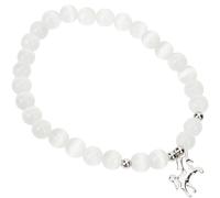 ibasenice Einhorn Armband aus S925 Silber mit Weißem Opal Langlebig und Verblassend Stilvolles Charm Armband für Mädchen als Geschenk zur Einhorn Party
