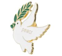 ibasenice Friedenstauben Modischer Anstecker Brosche aus Zinklegierung Elegante mit Religiösem Motiv und Handwerkskunst für Damenkleidung und Festliche Anlässe