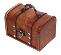 ibasenice Hölzerne Vintage Schmuckschatulle mit Schloss Aufbewahrungsbox für Schmuck Ausreichende Kapazität und Einzigartiger Retro Stil für Zuhause und Dekoration