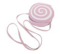 ibasenice Modische Lollipop Umhängetasche aus Pu Leder Kleine Runde Damen Schultertasche mit Viel Stauraum für Geldbörse Schlüssel Handy Kosmetik Alltag und Shopping
