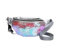 ibasenice Modische Paillettentasche Damen Bauchtasche mit Sequin und Stoff Outdoor Hüfttasche für Freizeit und Dating Praktische Crossbody Tasche für Schlüssel und Handy Zufällige Farbe
