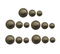 ibasenice Runde Selbstgemacht Metallknöpfe Dekorative und Robuste Ersatzknöpfe 30 Stück aus Zinklegierung in Gold im Britischen Retro Stil für Mäntel und Kleidung