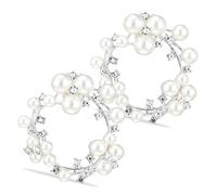 ibasenice Schuhclips Mit Perlen Und Strass Silberfarbene Schuhschnallen Aus Metall Und Kunststoff Abnehmbare Hochzeitsschuhdeko Für Damen Vielseitiger Schuhschmuck Für Ballerinas Pumps Und s