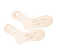 ibasenice Sockenblocker mit Glatten Kanten und Oberfläche Braunes Paar Selbstgemacht Strümpfe Stricken Zubehör für Handgefertigte Stricksocken und Modell mit Einziehbarer Socke