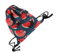 ibasenice Süßer Sportrucksack für Kinder mit Kordelzug Oxford Stoff Robuste Träger und Außentaschen Niedliches Faultier und Wassermelonen Muster Praktischer Turnbeutel