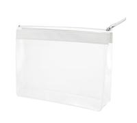 ibasenice Transparente Kosmetiktasche mit Reißverschluss Reise Make Up Tasche aus Kunststoff 20X6X15cm für Damen und Mädchen zum Einfachen Verstauen