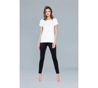 Ibiza Damen Kurzarm-T-Shirt Italian Fashion - weiß - Größe XL 42
