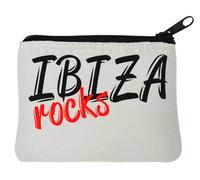 Ibiza Rocks Geldbörse aus Neopren, 10 x 11 cm, Weiß