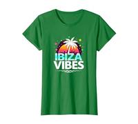 Ibiza Vibes Retro-Party im Tropenparadies T-Shirt, Damen, Dunkelgrün, XL
