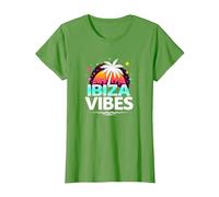 Ibiza Vibes Retro-Party im Tropenparadies T-Shirt, Damen, Hellgrün, XL