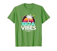 Ibiza Vibes Retro-Party im Tropenparadies T-Shirt, Herren, Hellgrün, XL