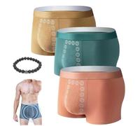 IBXCZEWDW Herren-Massage-Magnettherapie-Unterwäsche, weich, atmungsaktiv, Boxershorts, Anti-Scheuern, Unterhosen (3-teiliges - 02, L (50 kg))