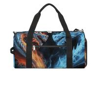 Ice and Fire Dragons Turnbeutel für Herren und Damen, wasserabweisend, Reisetasche, leichte Tasche für Reisen, Sport, weiß, Einheitsgröße, weiß, Einheitsgröße