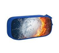 Ice and Fire Volleyball-Federmäppchen, Stifteetui mit Reißverschluss, rosa große Kapazität, Federmäppchen für Schule, Büro und Reisen, blau, Einheitsgröße, Taschen-Organizer