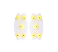 Ice Cleats, Ice Gripper Traction Cleats, 5-Stud Anti Slip Ice Cleats for Hiking & Snow-Climbing, Silicone Ice Grips for Icy & Snowy Surfaces, Snow-Spikes Traction for Shoes 29-46(White)