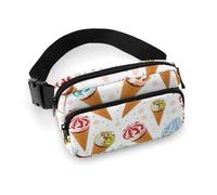 Ice Cream No.J907 Gürteltasche, Crossbody-Tasche für Damen und Herren, Gürteltasche für Workout, Laufen, Reisen, mit verstellbarem Riemen