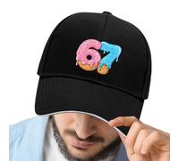 Ice Cream Trucker Hat - Adjustable Baseball Caps, 67 Number Embroidered Cap, Comfortable Mesh Ball Cap for Men Women Outdoor Travel Sports Casual Wear, Summer Sun Protection Hat for Family Friends Use