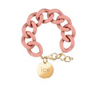 ICE - Jewellery - Chain bracelet - Clay - Kettenarmband mit rosafarbenen XL-Maschen für Frauen, geschlossen mit einer goldenen Medaille (020350)