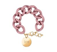 ICE Jewellery - Chain bracelet - Fall rose - Kettenarmband mit rosafarbenen XL-Maschen für Frauen, geschlossen mit einer goldenen Medaille (020349)
