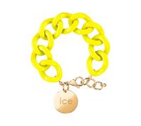 ICE - Jewellery - Chain bracelet - Flashy yellow - Gold - Kettenarmband mit gelbfarbenen XL-Maschen für Frauen, geschlossen mit einer goldenen Medaille (020924)