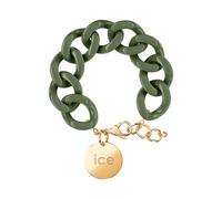 ICE - Jewellery - Chain bracelet - Khaki - Gold - Kettenarmband mit khakifarbenen XL-Maschen für Frauen, geschlossen mit einer goldenen Medaille (020923)