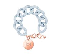 ICE - Jewellery - Chain bracelet - Pastel blue - Rose-gold - Kettenarmband mit blaufarbenen XL-Maschen für Frauen, geschlossen mit einer roségold Medaille (020920)