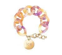 ICE Jewellery - Chain Bracelet - Purple lime - Kettenarmband mit XL-Maschen für Frauen, geschlossen mit einer goldenen Medaille (020998)