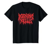 Ice Nine Kills Red Logo Front Back T-Shirt, Kinder, Schwarz, 140