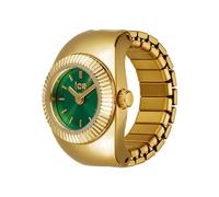 Ice Watch Damen-Ringuhr Chouchou Gold Olive 025517 – dehnbares Edelstahlarmband, grün