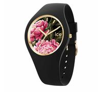 Ice-Watch Analoguhr Damen ICE flower Black dahlia Small+ schwarz gold 021737