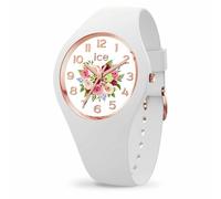 Ice-Watch Analoguhr Damen ICE Flower White bouquet weiß roségold 021742