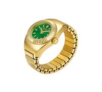ICE-WATCH - Chouchou Gold Olive - Goldene Damen-Ringuhr mit dehnbarem Edelstahlarmband - 025517 (15 mm)