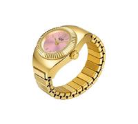 ICE-WATCH - Chouchou Gold Pink - Goldene Damenuhr mit Ring und ausziehbarem Edelstahlarmband - 025518 (15 mm)