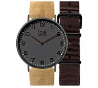 ICE-WATCH - CITY Folkestone - Beige Herrenuhr mit Lederarmband + zusätzliches Nylonband - 001360 (Medium)