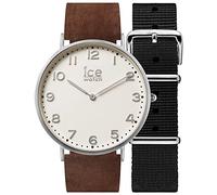 ICE-WATCH - CITY Glasgow - Braune Herrenuhr mit Lederarmband + zusätzliches Nylonband - 001358 (Medium)